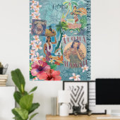 ヴィンテージハワイアンスクラップブックページ:アロハ ポスター (ホームオフィス)