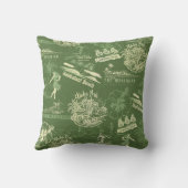 ヴィンテージハワイアントラベルコラージオリーブ可逆 アウトドアクッション (裏面)