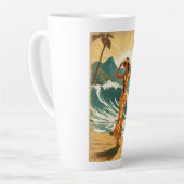 ヴィンテージハワイアントラベルホノルルミッドパシフィック カフェラテマグ (左アングル)