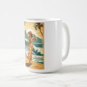 ヴィンテージハワイアントラベルホノルルミッドパシフィック コーヒーマグカップ (正面右)