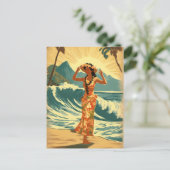 ヴィンテージハワイアントラベルホノルルミッドパシフィック シーズンポストカード (スタンド正面)