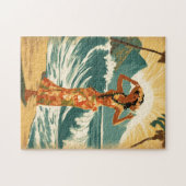 ヴィンテージハワイアントラベルホノルルミッドパシフィック ジグソーパズル (横)