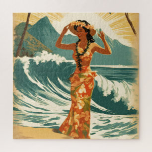 ヴィンテージハワイアントラベルホノルルミッドパシフィック ジグソーパズル