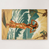 ヴィンテージハワイアントラベルホノルルミッドパシフィック ジグソーパズル (横)