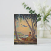 ヴィンテージハワイアントラベル – ハワイガールダンサー ポストカード (スタンド正面)