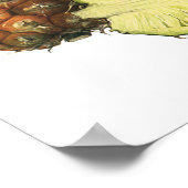 ヴィンテージハワイアンパイナップルオーガニック、フードフルーツ ポスター (角)