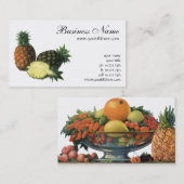 ヴィンテージハワイアンパイナップルオーガニック、フードフルーツ 名刺 (正面/裏面)