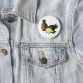 ヴィンテージハワイアンパイナップルオーガニック、フードフルーツ 缶バッジ (インサイチュ)