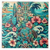 ヴィンテージハワイアンフォークアートタイル1 タイル (正面)