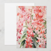 ヴィンテージハワイアンフラワーのカスケードするラン シーズンカード (正面/裏面)