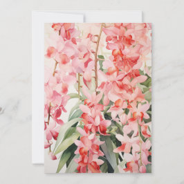 ヴィンテージハワイアンフラワーのカスケードするラン シーズンカード