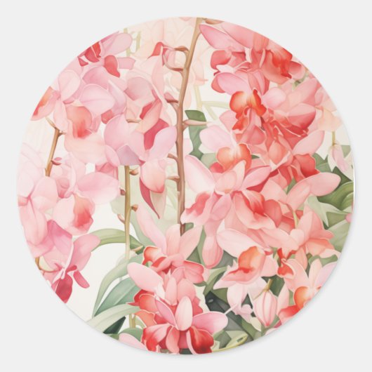 ヴィンテージハワイアンフローラカスケーディングラン ラウンドシール (正面)