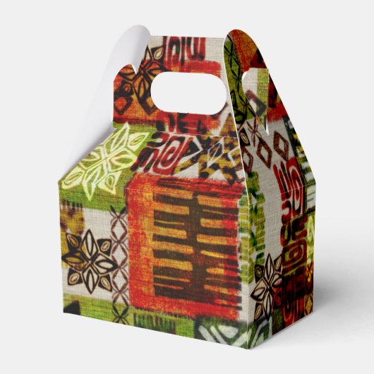 ヴィンテージハワイアンプリントパーティーのお願い箱 フェイバーボックス (裏面サイド)