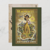 ヴィンテージハワイアン旅行はがき ポストカード (正面/裏面)