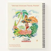 ヴィンテージハワイアン旅行ポスターノートブック ノートブック (裏面)