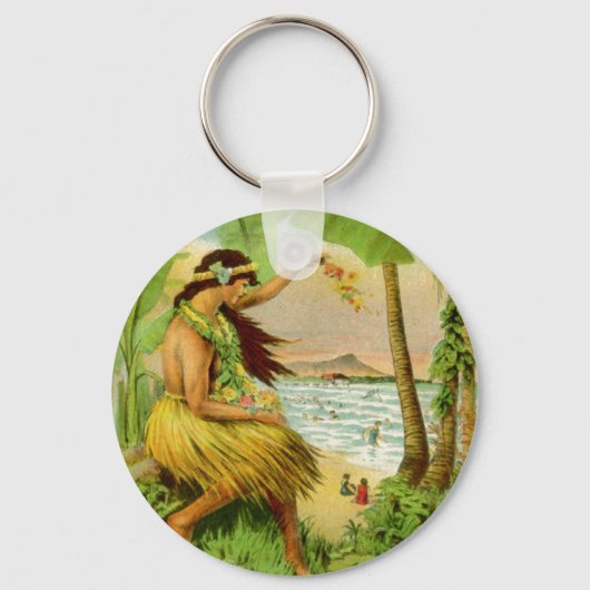 ヴィンテージハワイアン旅行 キーホルダー (正面)