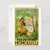 ヴィンテージハワイアン旅行 ポストカード (正面/裏面)