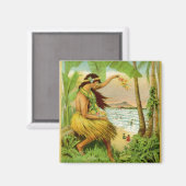 ヴィンテージハワイアン旅行 マグネット (正面/裏面)