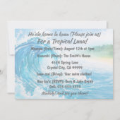 ヴィンテージハワイアン波はがきルアウ(ハワイ式宴会)招待状 招待状 (裏面)