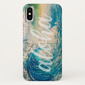 ヴィンテージハワイアン波はがき Case-Mate iPhoneケース (裏面)
