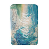 ヴィンテージハワイアン波葉書 バスマット (正面縦)