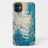 ヴィンテージハワイアン波葉書 Case-Mate iPhoneケース (裏面)