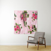 ヴィンテージハワイアン熱帯島のバーククロスデザイン タペストリー (インサイチュ(横))