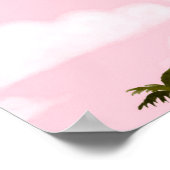 ヴィンテージハワイアン熱帯島のバーククロスデザイン ポスター (角)