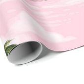 ヴィンテージハワイアン熱帯島のバーククロスデザイン ラッピングペーパー (ロールコーナー)