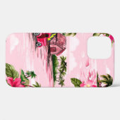 ヴィンテージハワイアン熱帯島のバーククロスデザイン Case-Mate iPhoneケース (裏面 (横))