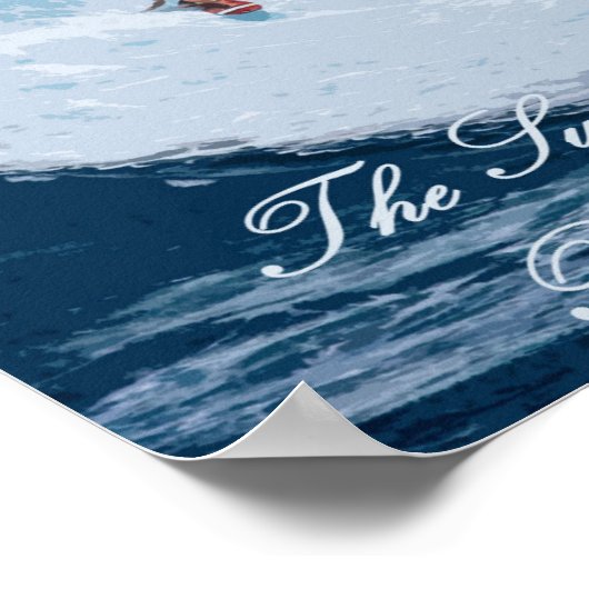 ヴィンテージハワイサーファー旅行ポスター ポスター (角)