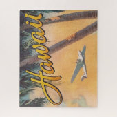 ヴィンテージハワイトラベルイラストレーションアート ジグソーパズル (縦)