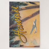 ヴィンテージハワイトラベルイラストレーションアート ジグソーパズル (縦)