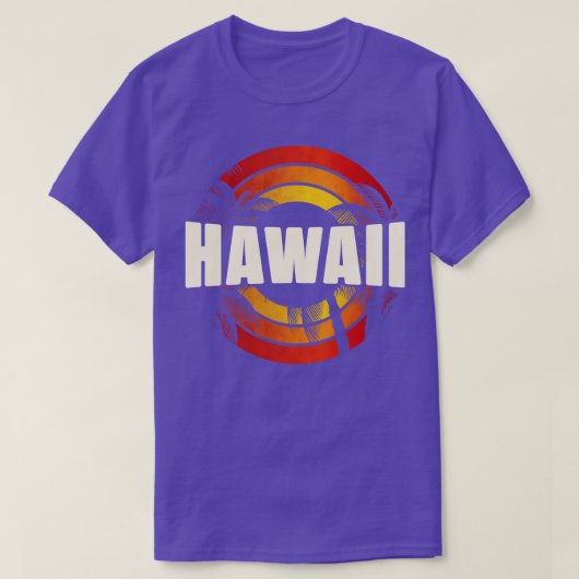 ヴィンテージハワイバケーションサミナーズレトロサンセット Tシャツ (デザイン正面)