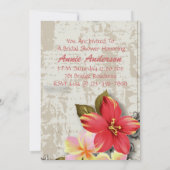 ヴィンテージハワイビスカスフローラ熱帯結婚帯 招待状 (裏面)