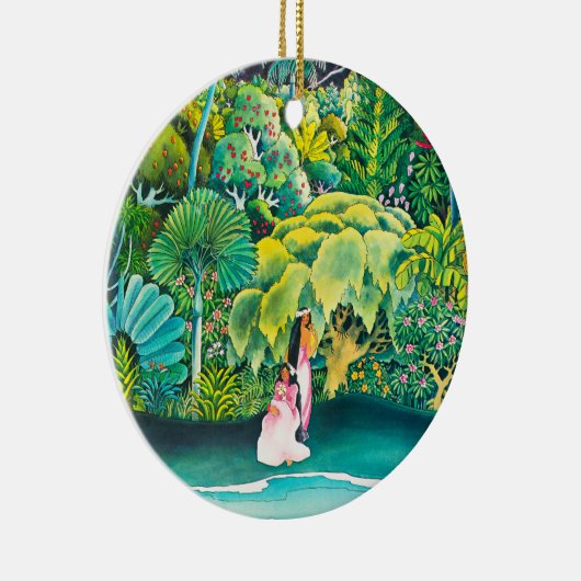 ヴィンテージハワイフラ旅行 セラミックオーナメント (右)