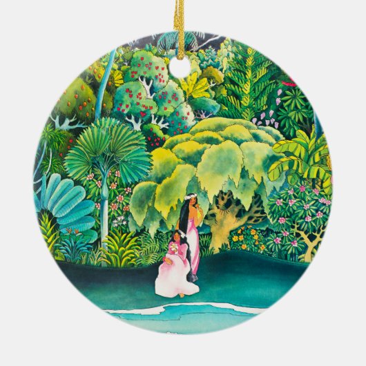 ヴィンテージハワイフラ旅行 セラミックオーナメント (裏面)