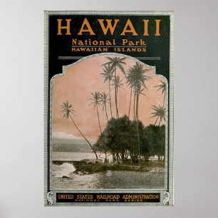 ヴィンテージハワイ国立公園ポスター(1919年) ポスター