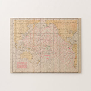 ヴィンテージハワイ地震津波地図（1947年） ジグソーパズル