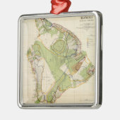 ヴィンテージハワイ島の地図（1906年） メタルオーナメント (左)