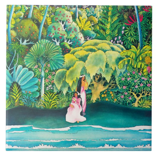 ヴィンテージハワイ旅行ポスター タイル (正面)