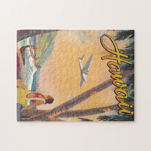 ヴィンテージハワイ旅行 ジグソーパズル (横)