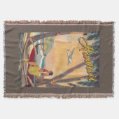 ヴィンテージハワイ旅行 スローブランケット (正面)