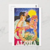ヴィンテージハワイ旅行 ポストカード (正面/裏面)
