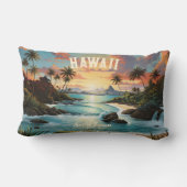 ヴィンテージハワイ熱帯ビーチトラベル&ジム名 ランバークッション (裏面)
