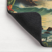 ヴィンテージハワイ熱帯ビーチ旅行 マウスパッド (コーナー)