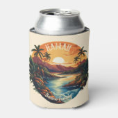 ヴィンテージハワイ熱帯ビーチ旅行 缶クーラー (缶正面)