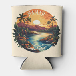 ヴィンテージハワイ熱帯ビーチ旅行 缶クーラー