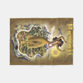 ヴィンテージハワイ2 フリースブランケット (正面(横))