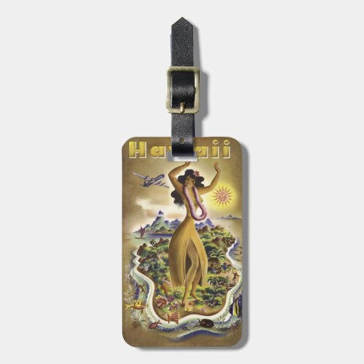 ヴィンテージハワイ2 ラゲッジタグ (正面縦)